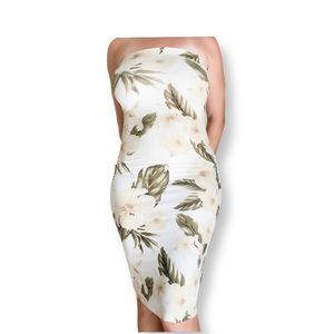 Tropical Strapless Dress
